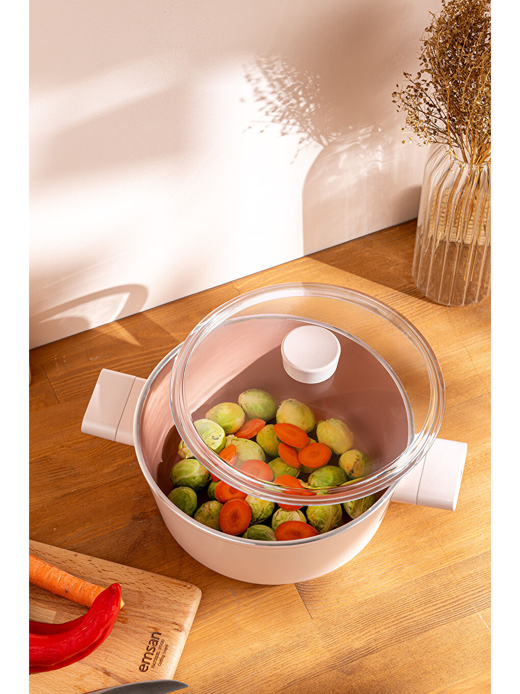 Swiss Crystal Derin Tencere Pembe 20 cm-4