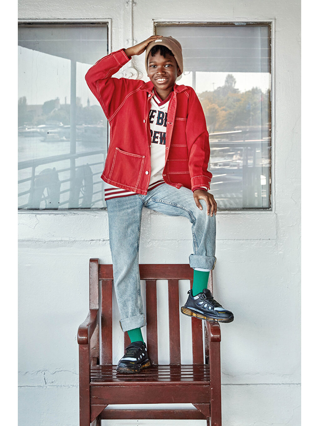 Kontra Havalı Taban Erkek Çocuk Siyah Spor Ayakkabı