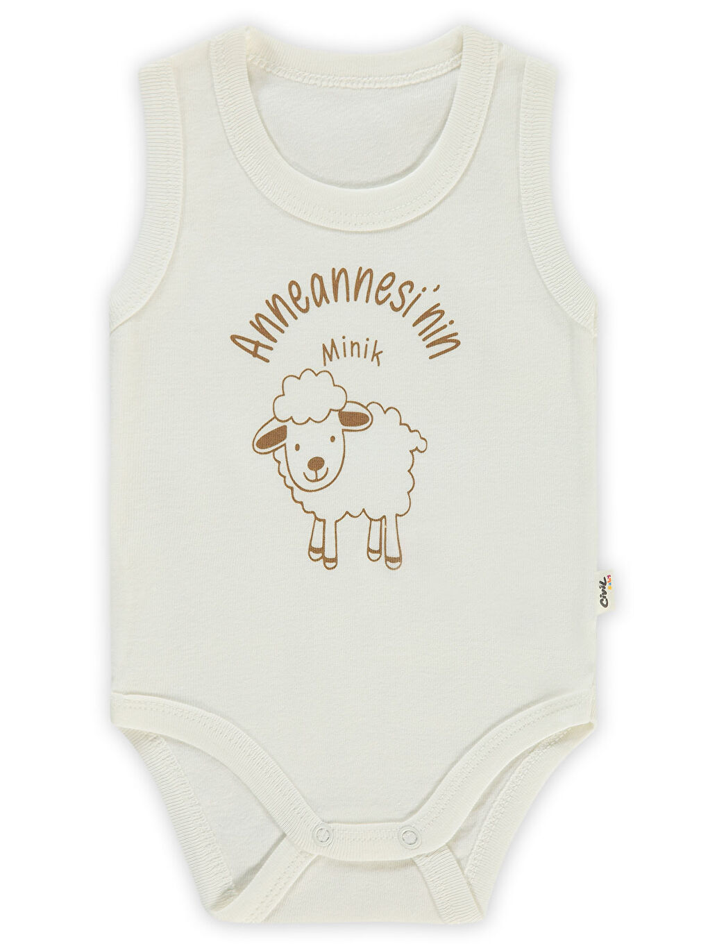 Baby Bebek Çıtçıtlı Badi 1-18 Ay Ekru