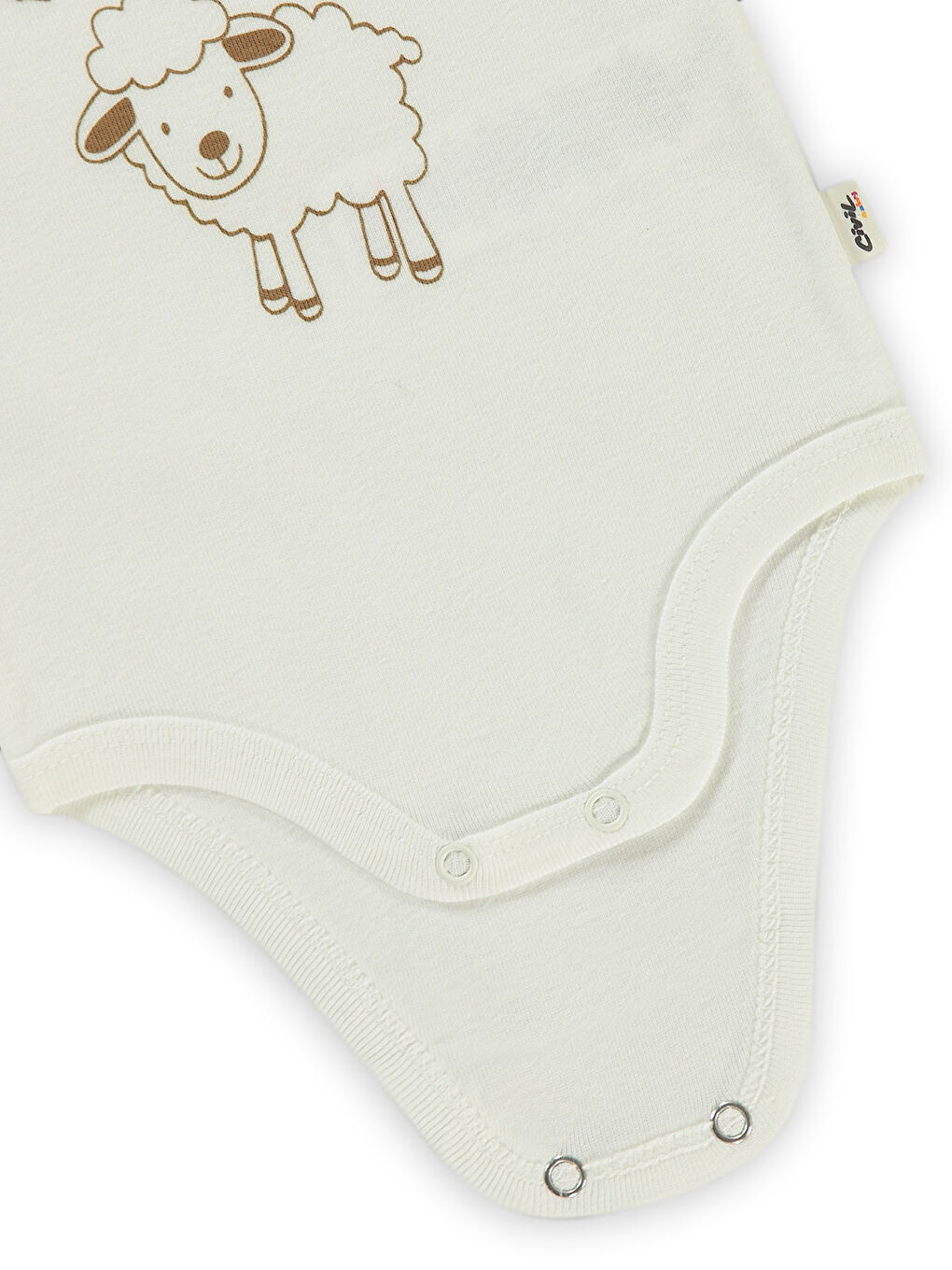 Baby Bebek Çıtçıtlı Badi 1-18 Ay Ekru-2