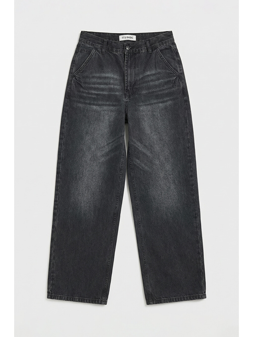 Gri Kadın Koyu Füme Renk Juniper Skater Fit %100 Pamuk Denim Jean-6