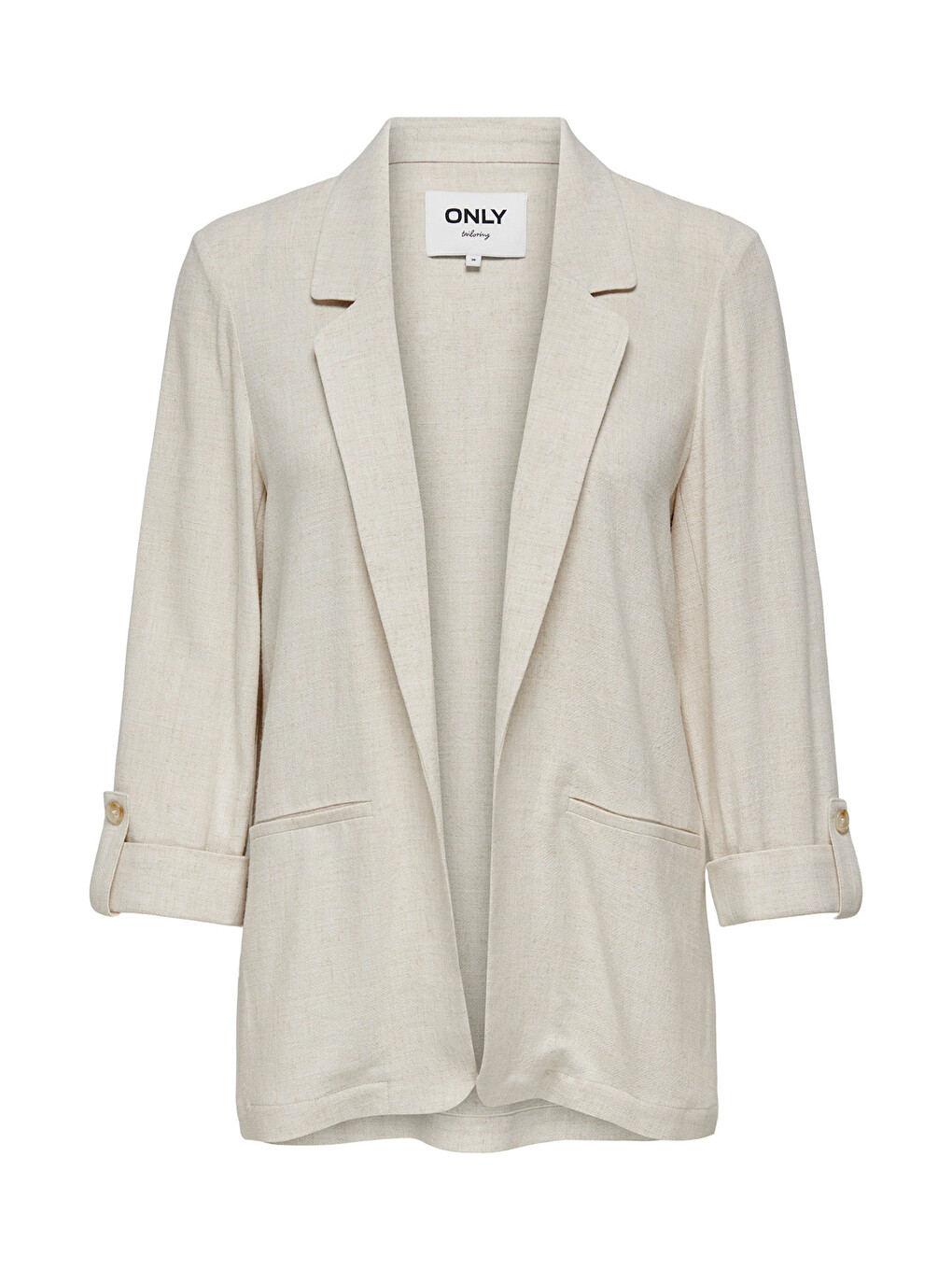 Bej Onlsiesta Keten Karışımlı Loose Fit Blazer Kadın Ceket 15322274-5