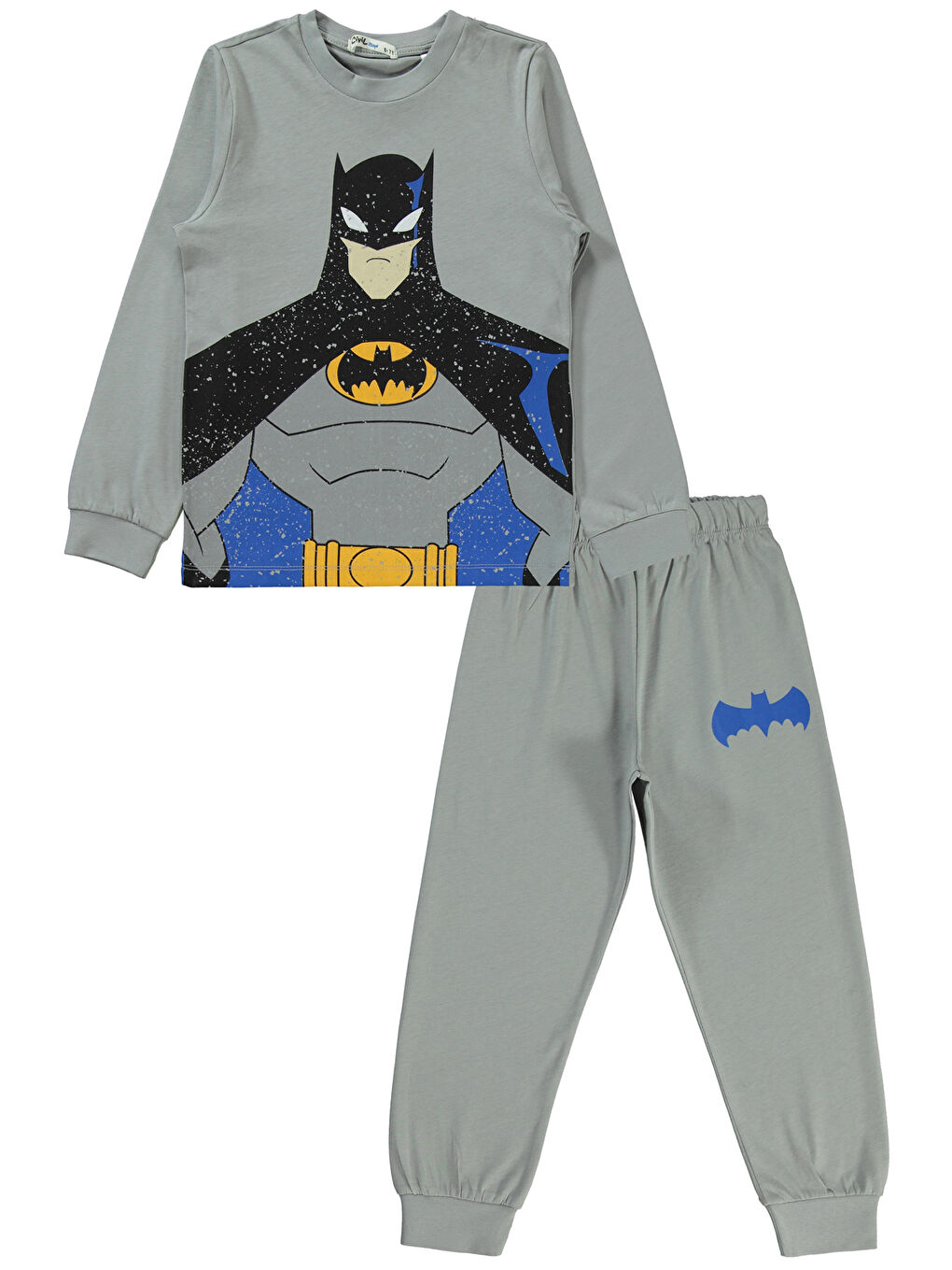 Batman Erkek Çocuk Pijama Takımı 6-9 Yaş Gri