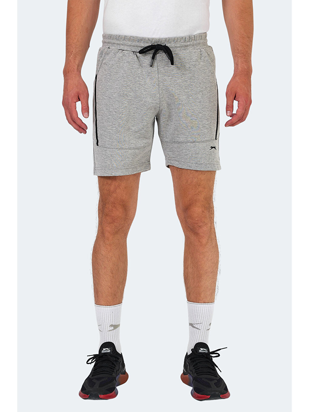 NAZAIRE IN Erkek Cepli Fıtness Gri Şort-1