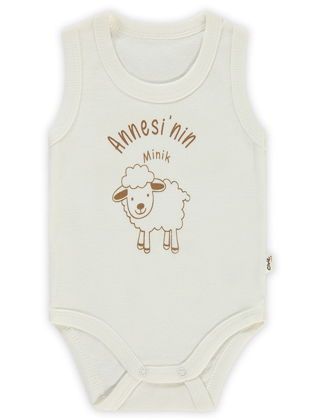 Baby Bebek Çıtçıtlı Badi 1-36 Ay Ekru