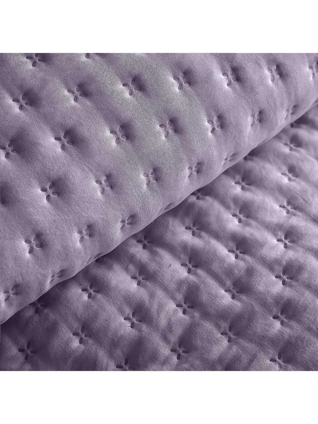 Çift Kişilik Yatak Örtüsü Koyu Mürdüm 180x250 Cm-4