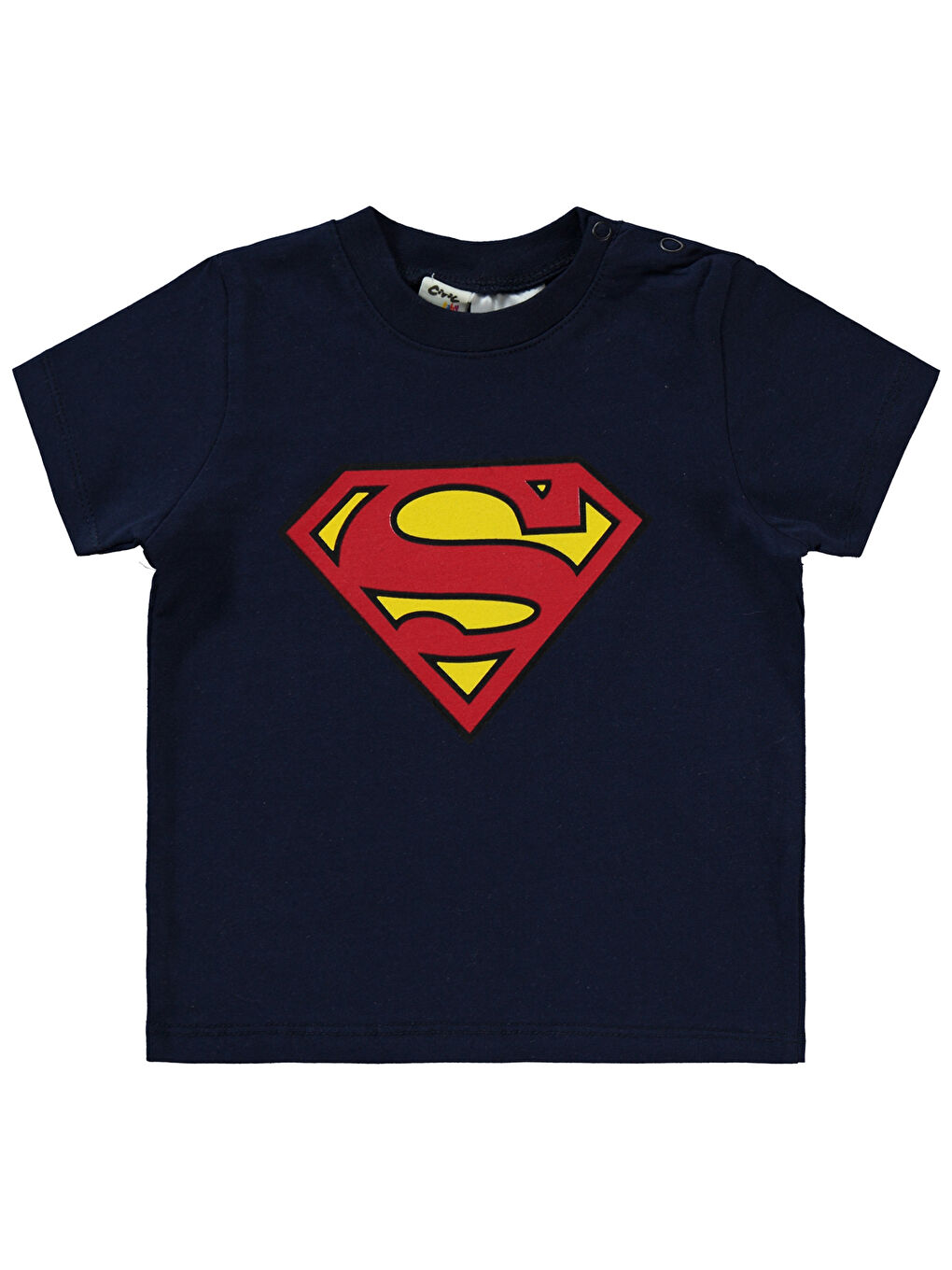 Superman Erkek Bebek Şortlu Takım 6-18 Ay Lacivert-2