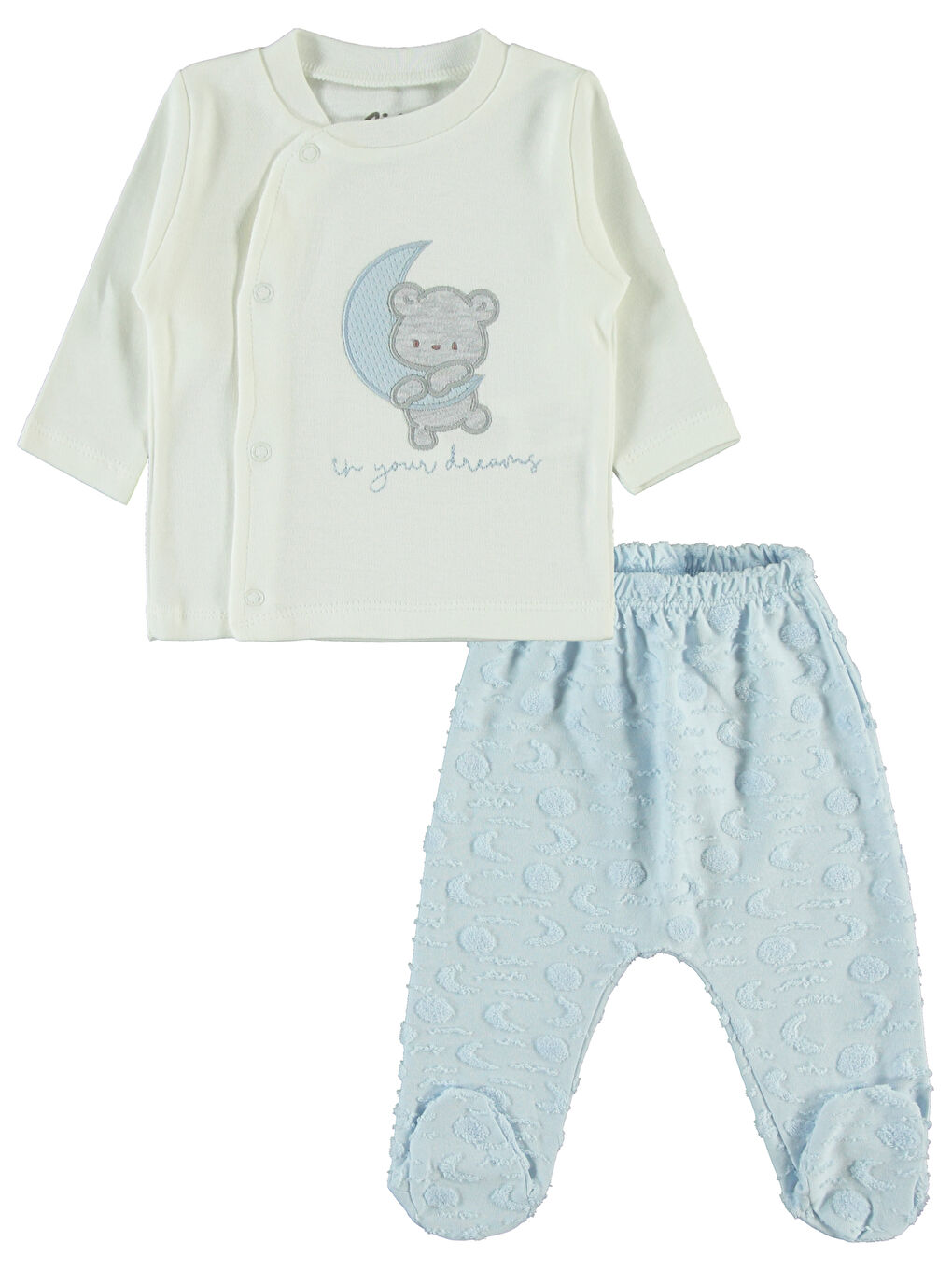 Baby Erkek Bebek 10'lu Zıbın Takımı 0-1 Ay Mavi-1