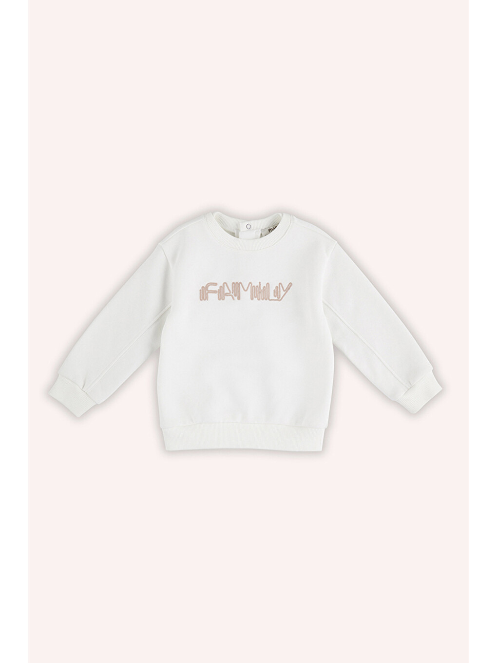 Erkek Bebek Nakışlı Ekru Sweatshirt