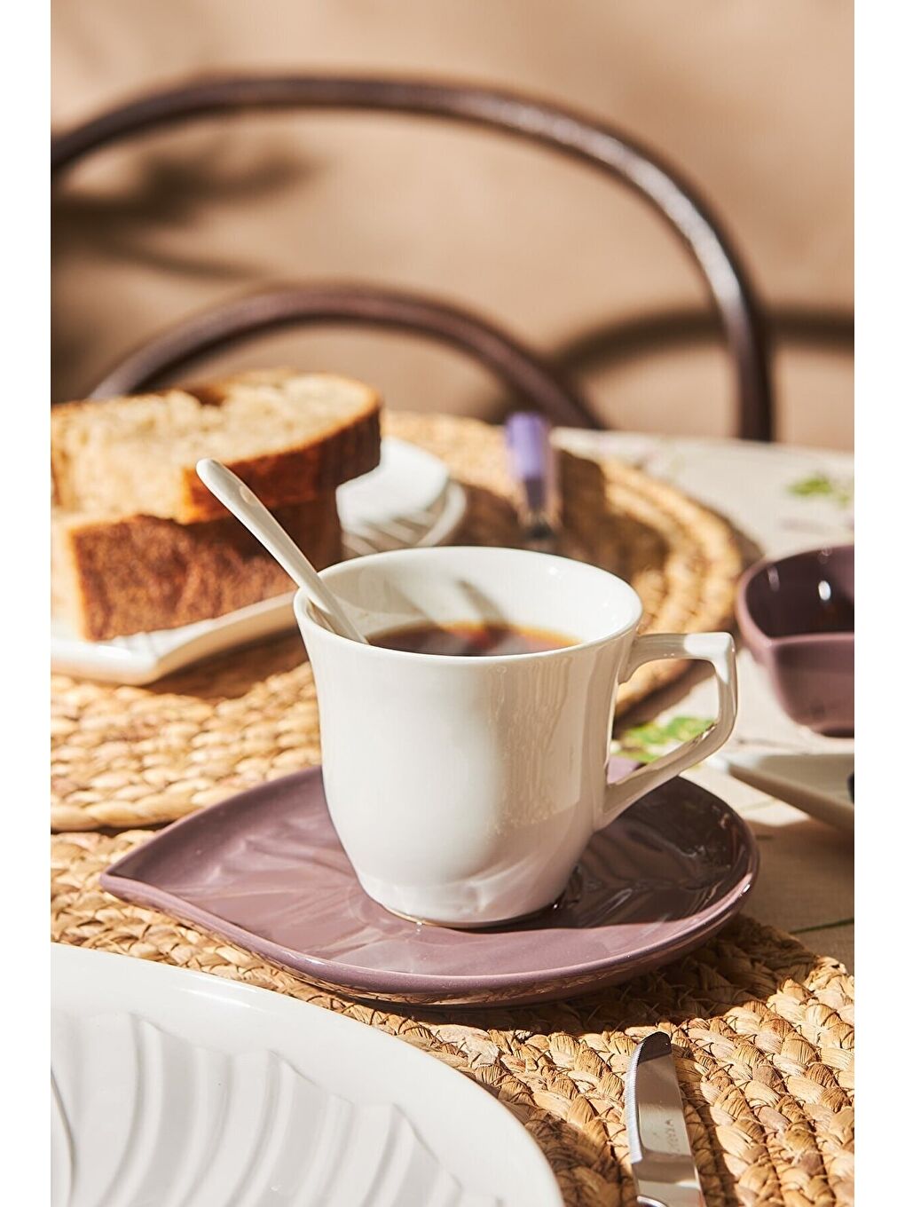 Beyaz Leaf 32 Parça 6 Kişilik Kahvaltı/Servis Takımı-4