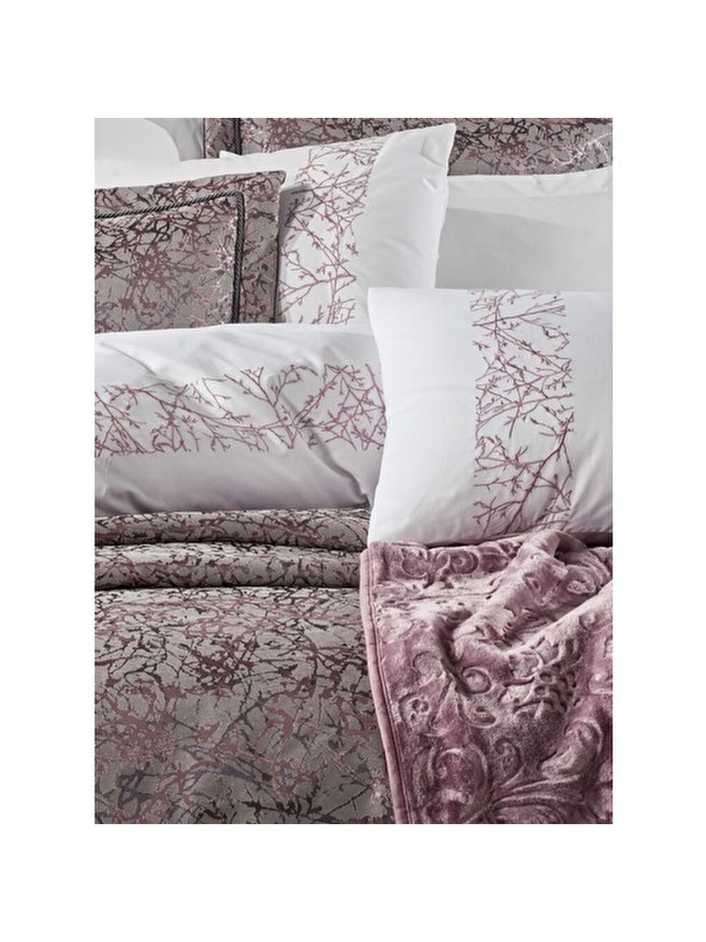 Karışık Pamuk Box Çeyiz Seti Destina Pudra-1