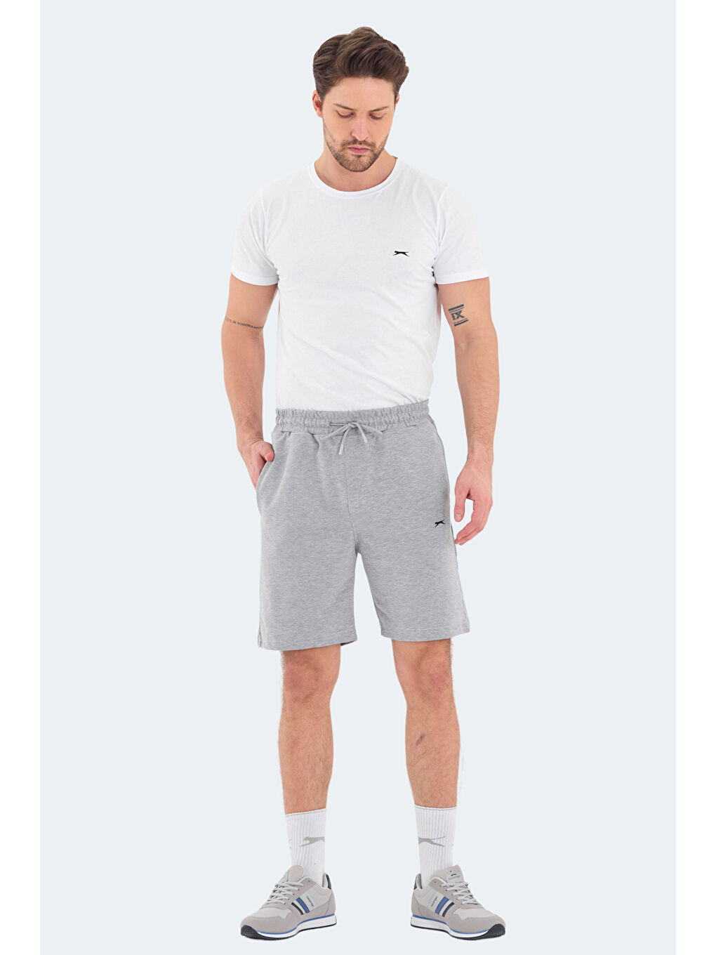 KALLIE Erkek Cepli Gri Şort-3