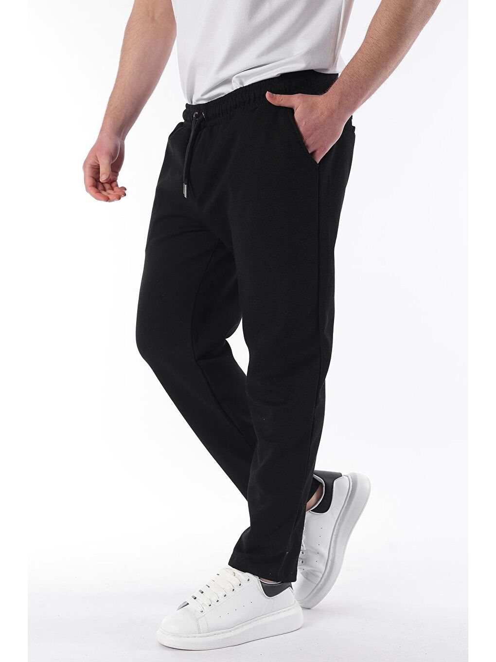 Siyah Beli Ayarlanabilir Eşofman Altı 6554-2