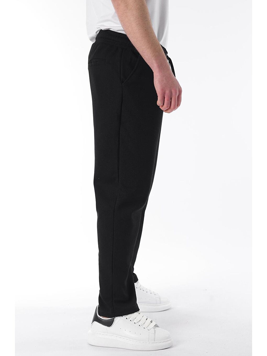 Siyah Beli Ayarlanabilir Eşofman Altı 6554-3