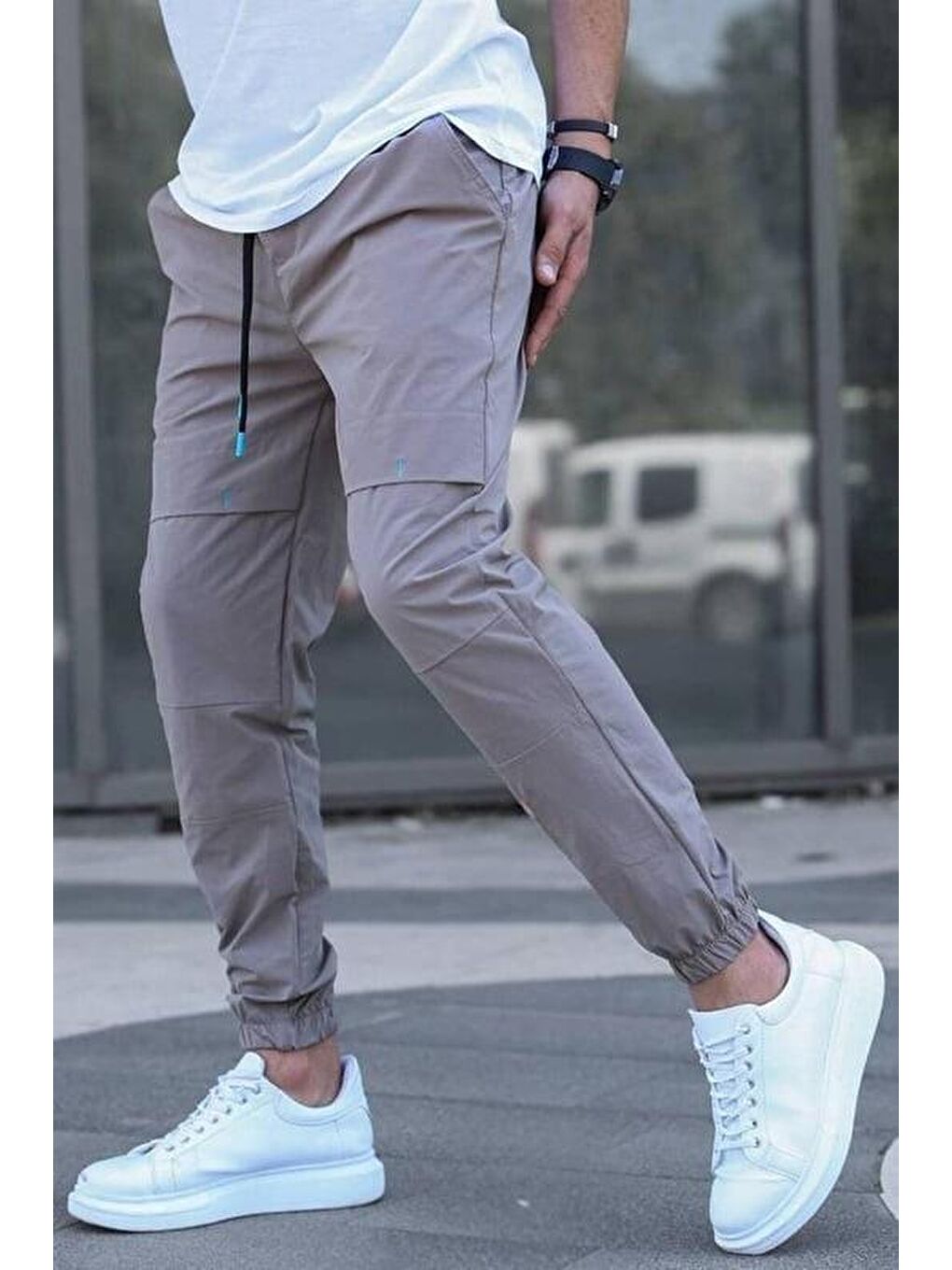 Bej Basic Vizon Erkek Jogger Eşofman Altı 5412