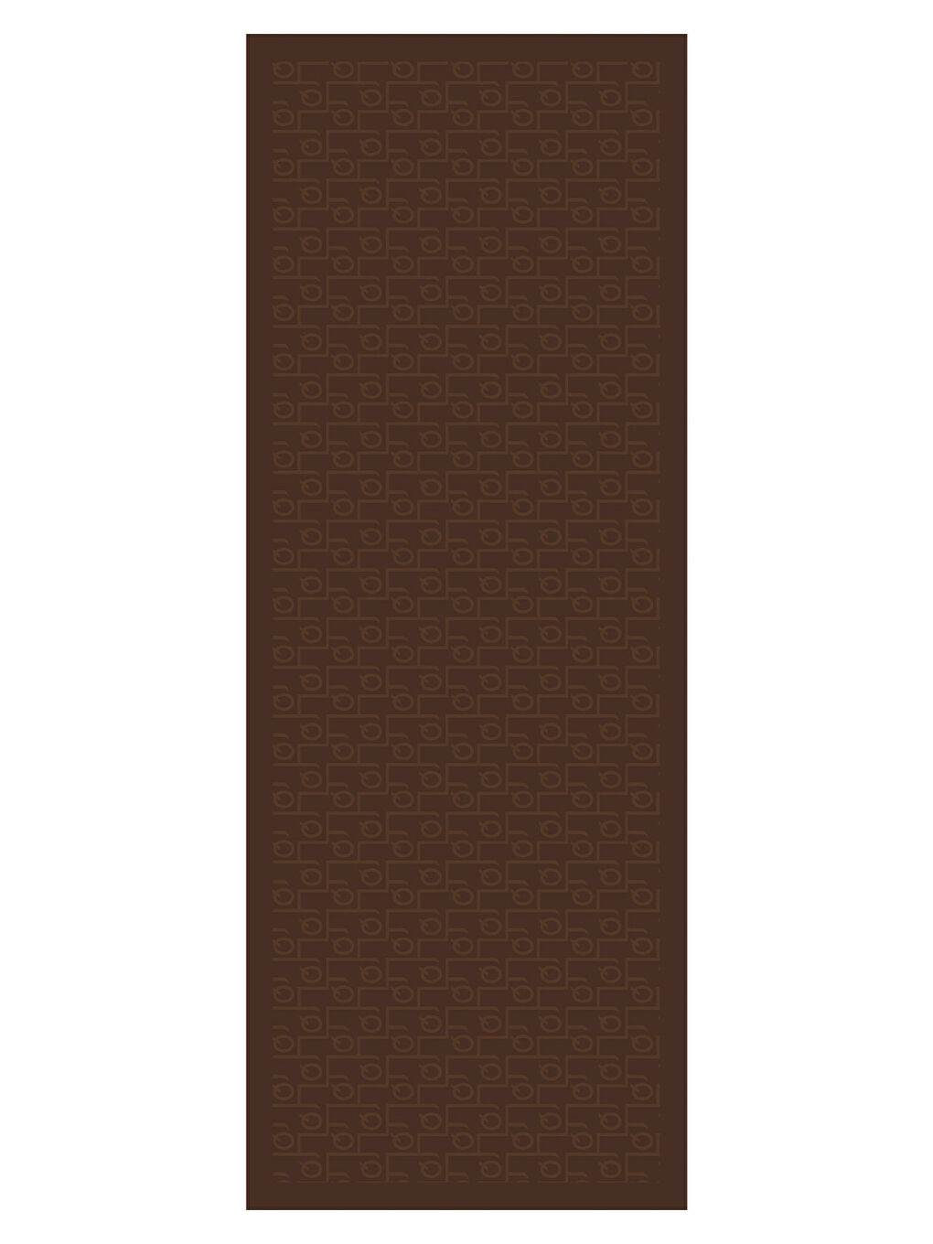 Kahverengi İpek Jakar Monogram Şal Acı Kahve-6