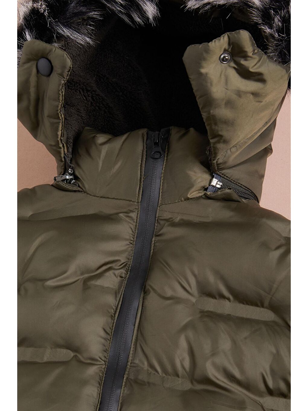 Kız Çocuk Şişme Mont Haki 15581-1