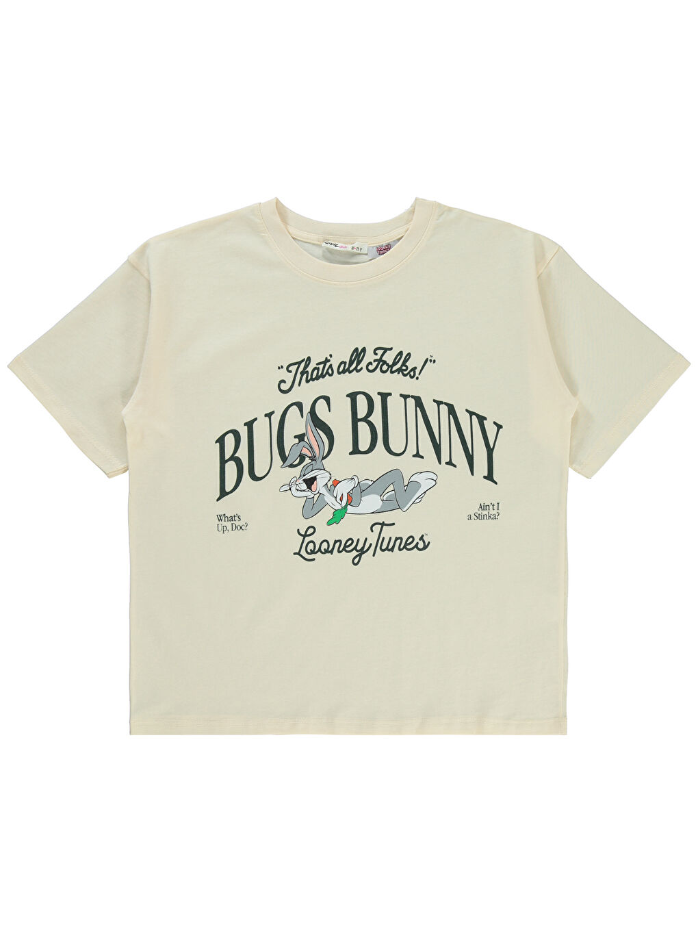 Bej Bugs Bunny Kız Çocuk Tişört 10-13 Yaş FilDişi