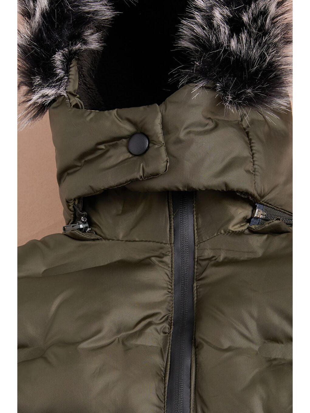 Kız Çocuk Şişme Mont Haki 15581-3