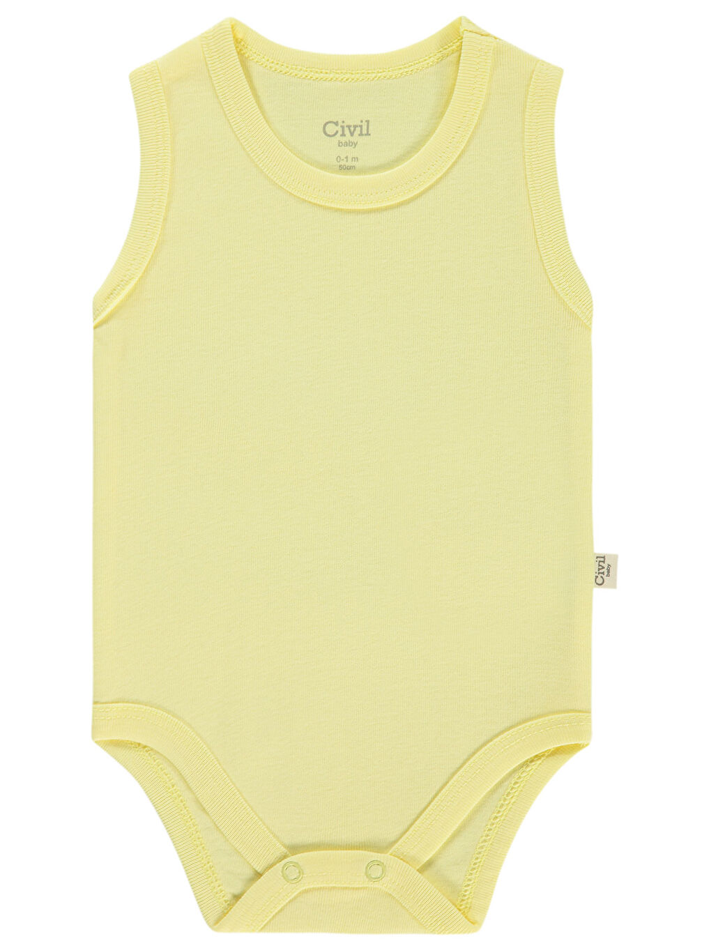 Baby Bebek Çıtçıtlı Badi 0-1 Ay Sarı