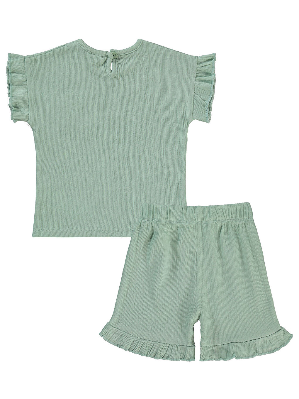 Yeşil Baby Kız Bebek Şortlu Takım 6-18 Ay Mint-1