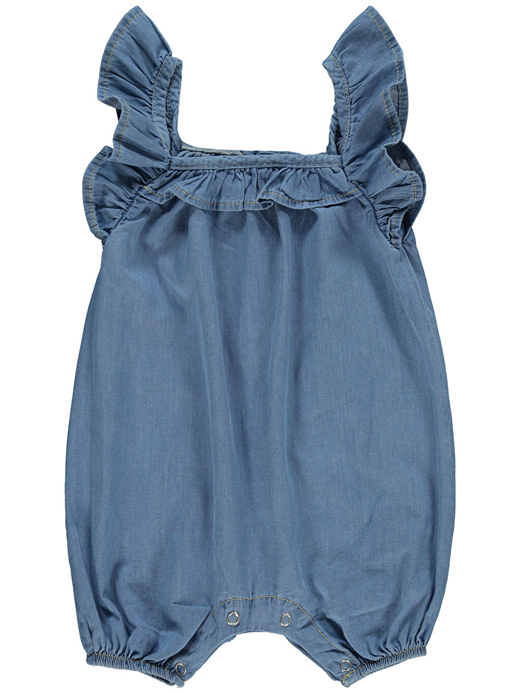 Baby Kız Bebek Patiksiz Tulum 6-18 Ay Mavi