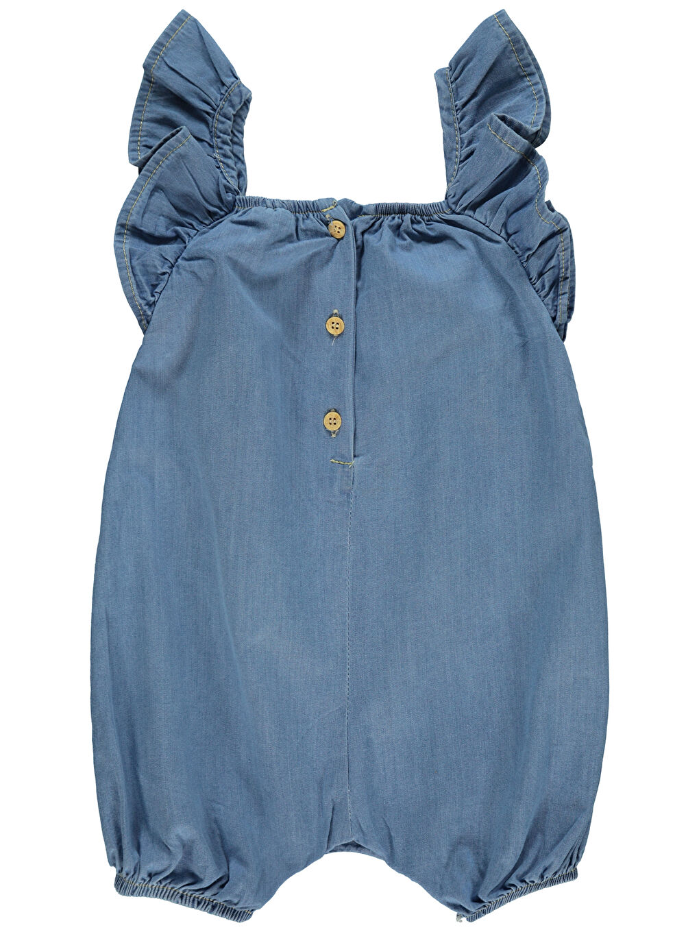 Baby Kız Bebek Patiksiz Tulum 6-18 Ay Mavi-1