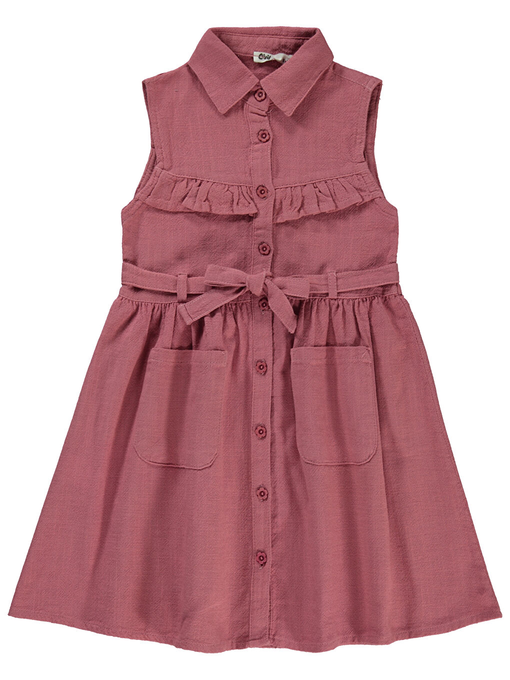 Pembe Girls Kız Çocuk Elbise 6-9 Yaş Gül Kurusu