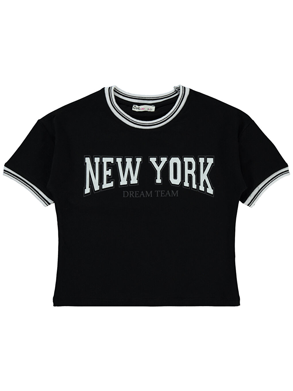 Girls Kız Çocuk Tişört 10-13 Yaş Siyah