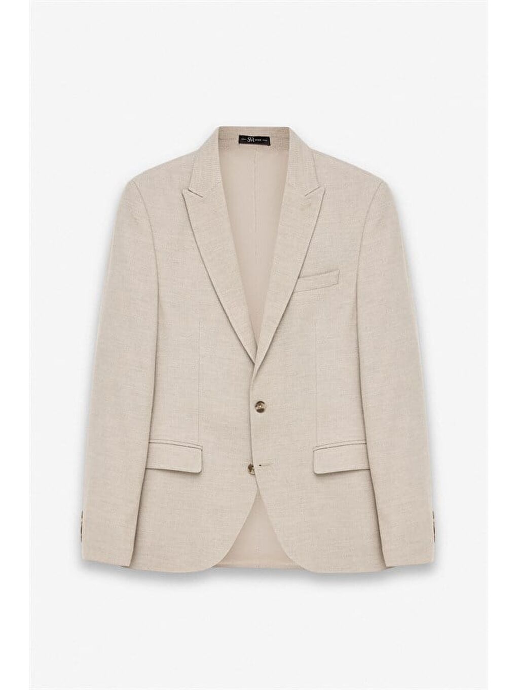 Bej Slim Sivri Yaka 6 Drop Yelekli Takım Elbise-10