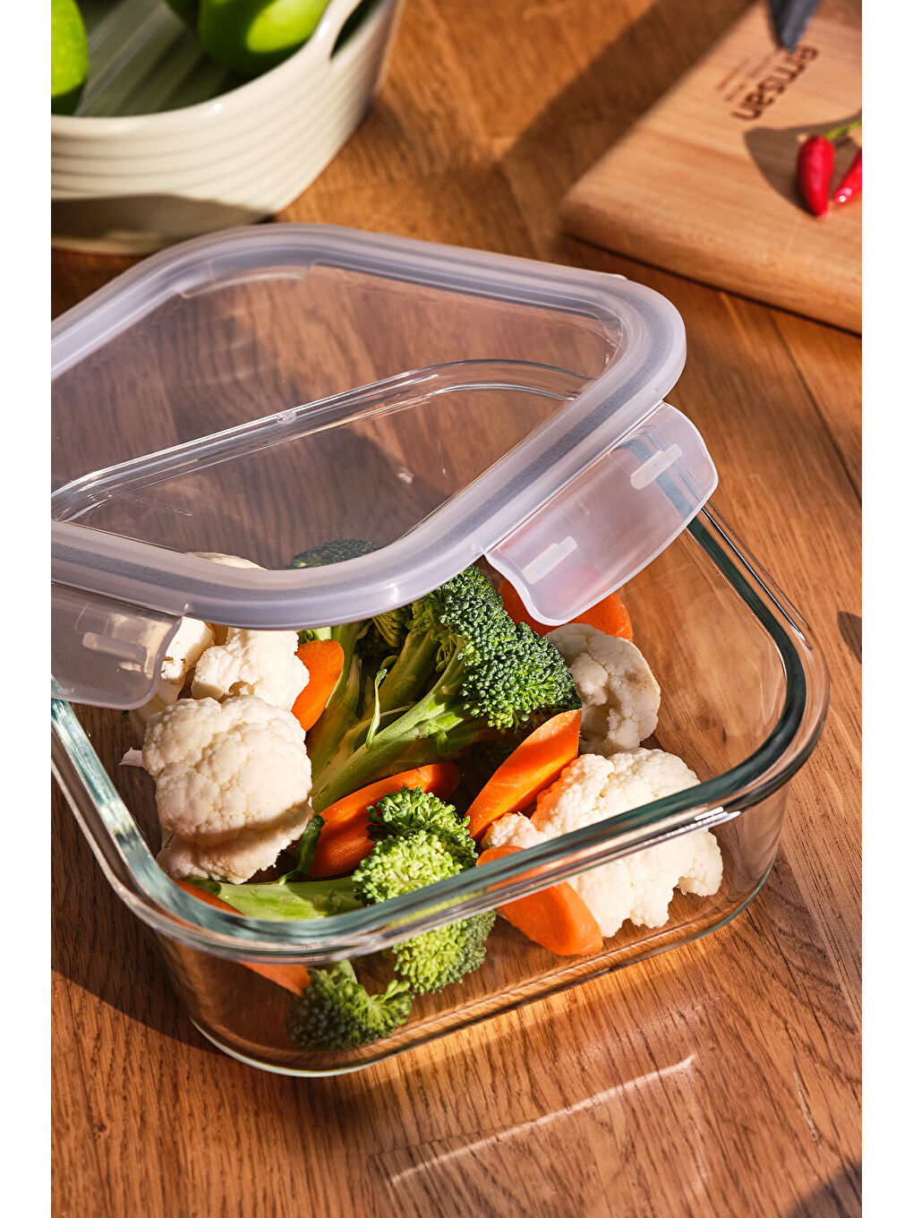 Renksiz Luna 1.1 L Borosilikat Saklama Kabı-4