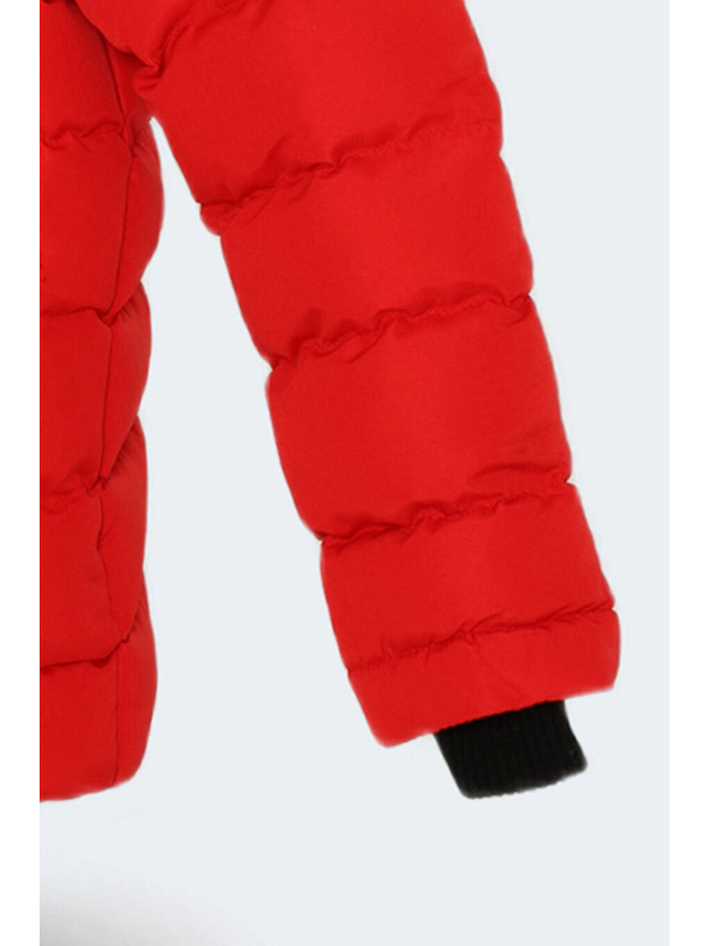 NAPOLI Unisex Çocuk Kapüşonlu Şişme Kırmızı Mont & Kaban-6