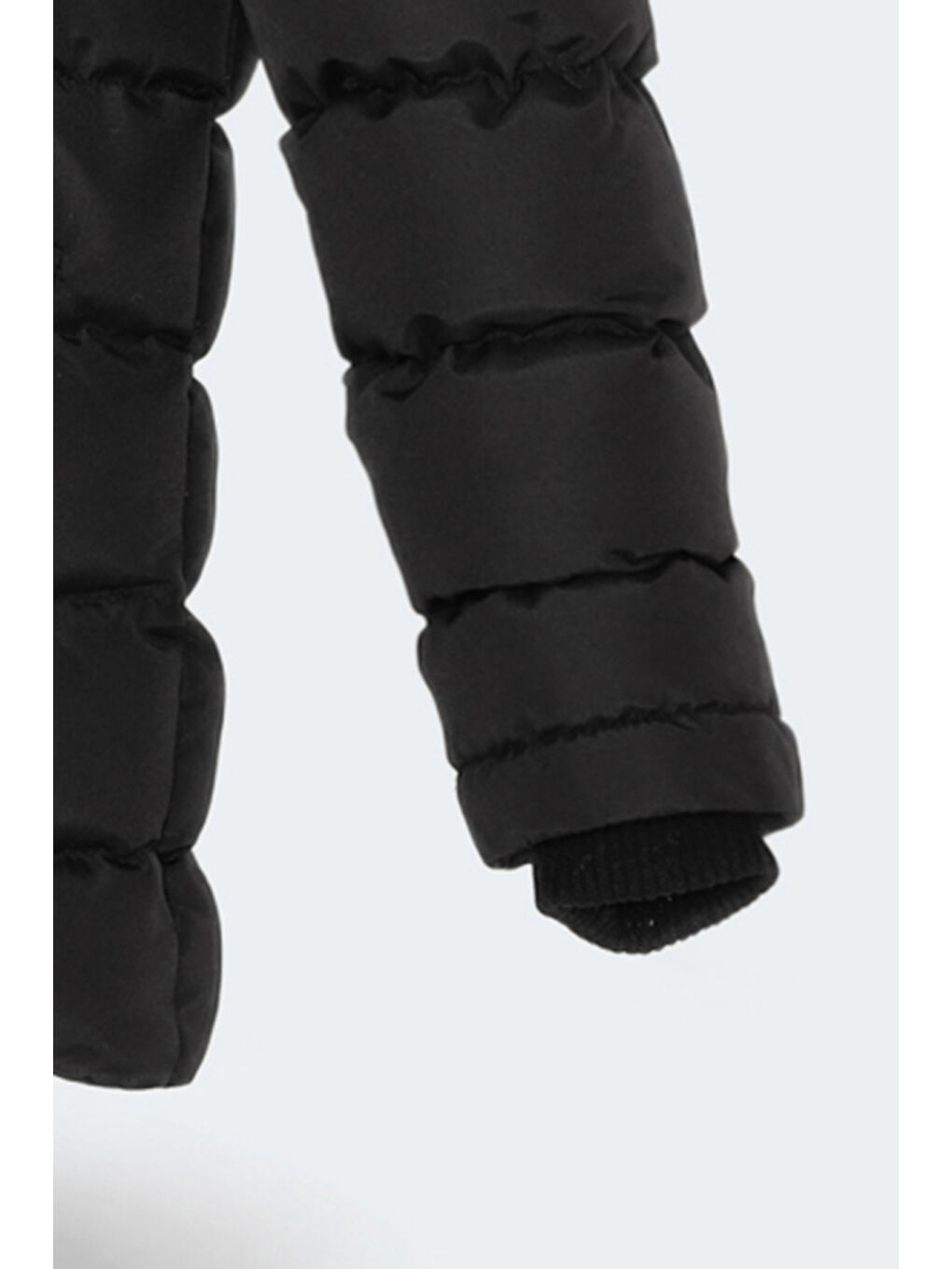 NAPOLI Unisex Çocuk Kapüşonlu Şişme Siyah Mont & Kaban-6