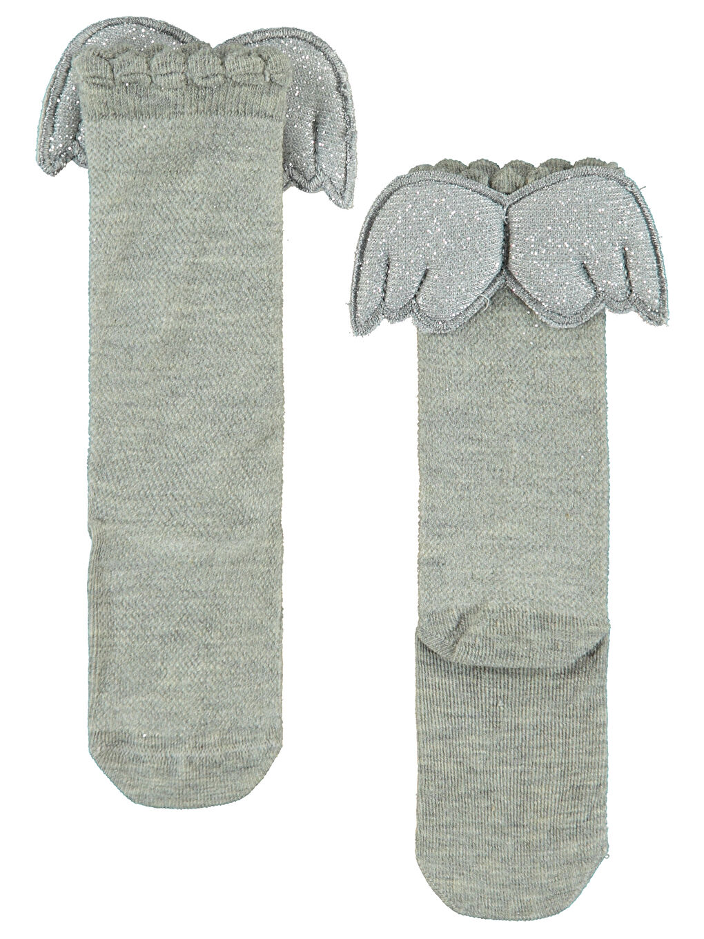 Girls Kız Çocuk Dizaltı Çorap 3-11 Yaş Gri-1