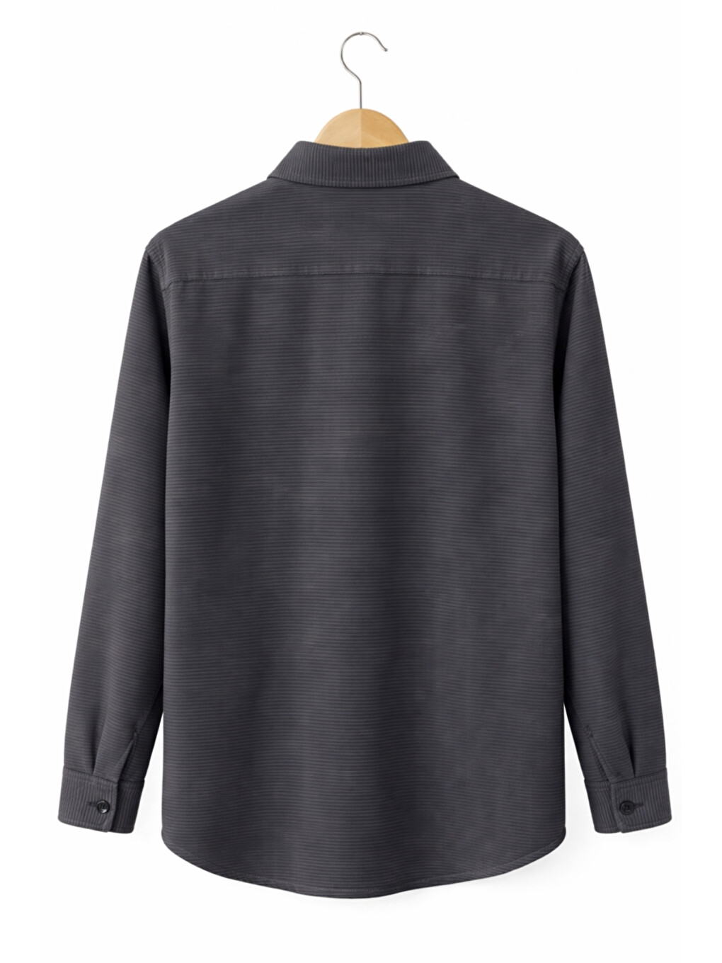 Siyah Erkek Çocuk Modern Kesim Beyaz Polyester Basic Gömlek Ak8789-2