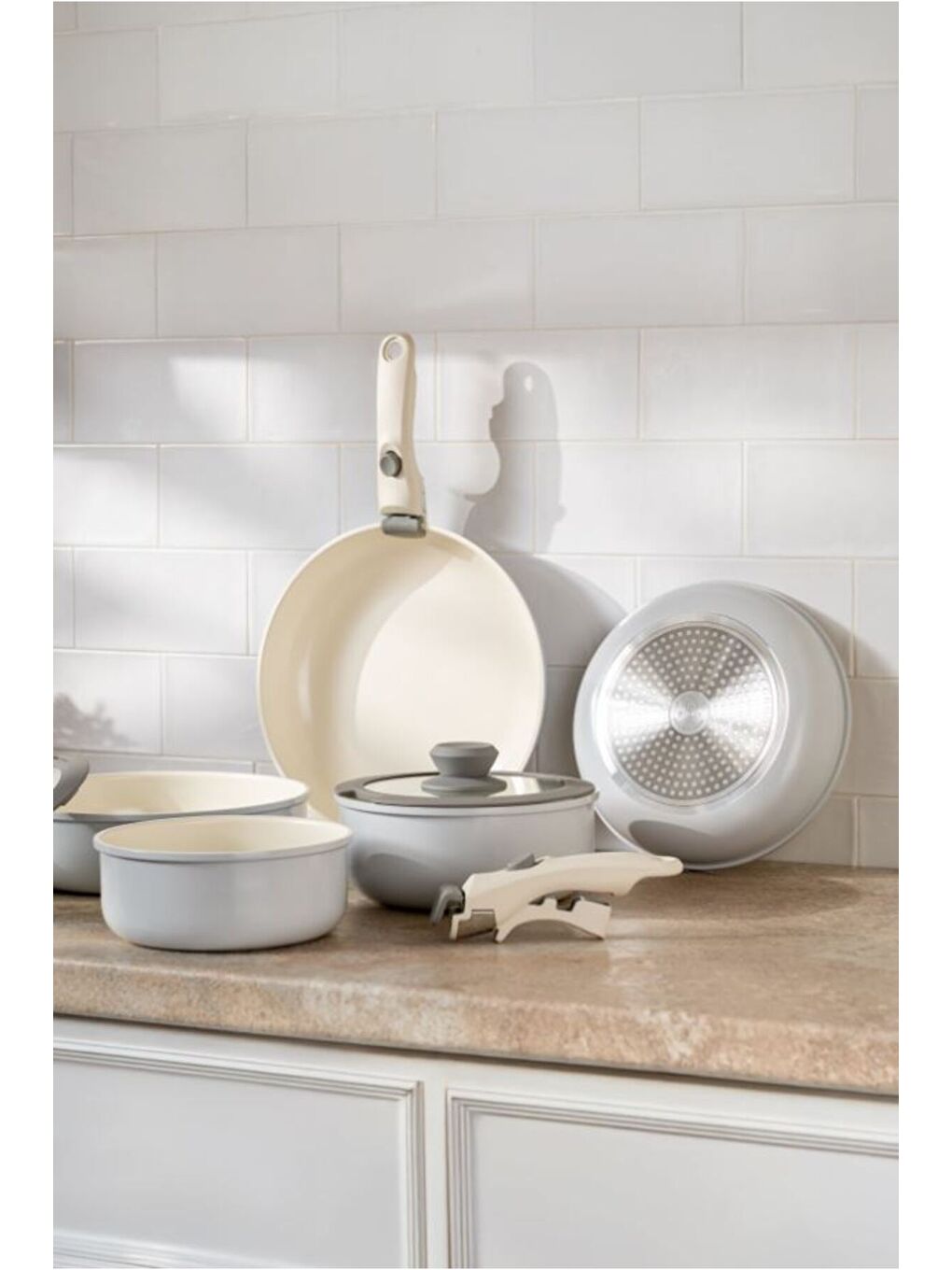 Gri Easy Click 9 Parça Tencere Seti-4