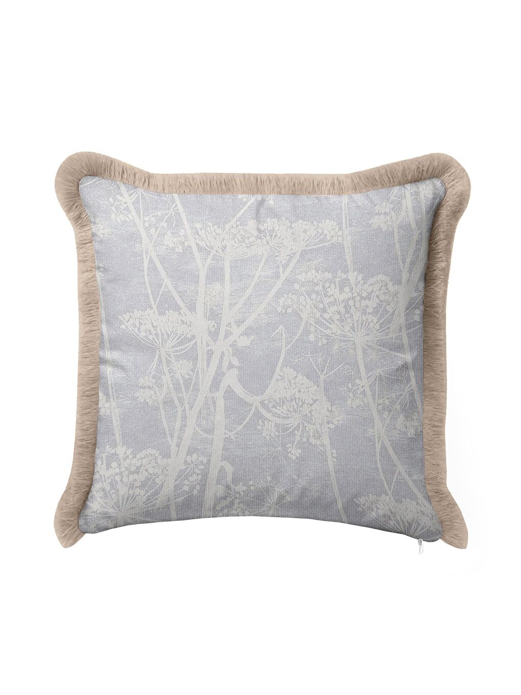 Karışık Zamansız Elegance Saçaklı Yastık Kılıfı - Doğal Botanik İskandinav Gri Bej Püsküllü Kırlent Kılıfı-4