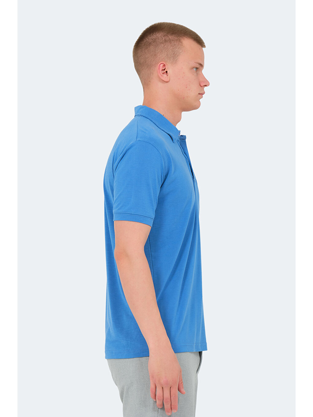 KATSURO Erkek Polo Yaka Tişört Koyu Mavi-3