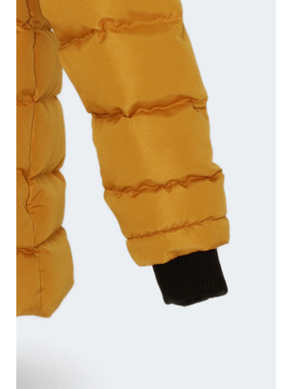 NAPOLI Unisex Çocuk Kapüşonlu Şişme Sarı Mont & Kaban-6