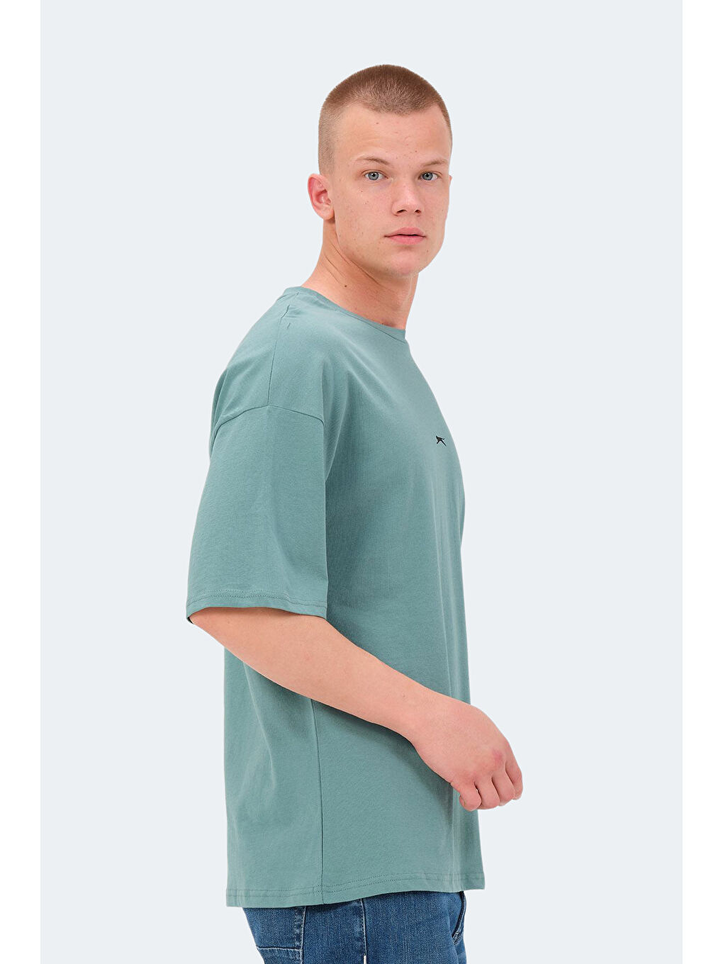 veNETIA I Erkek %100 Pamuk Tişört Yeşil-3