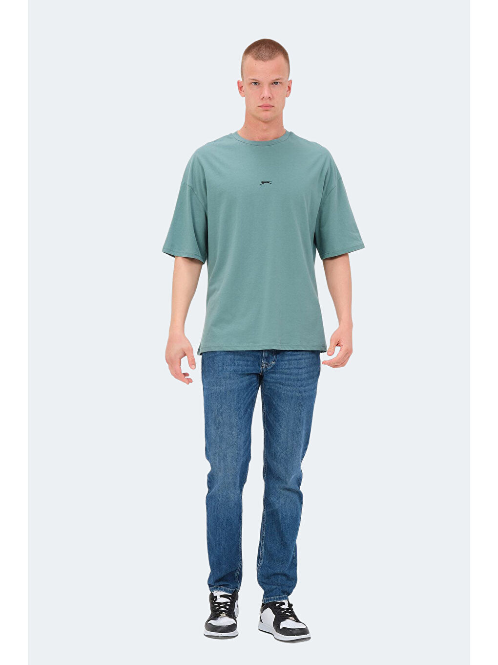 veNETIA I Erkek %100 Pamuk Tişört Yeşil-6