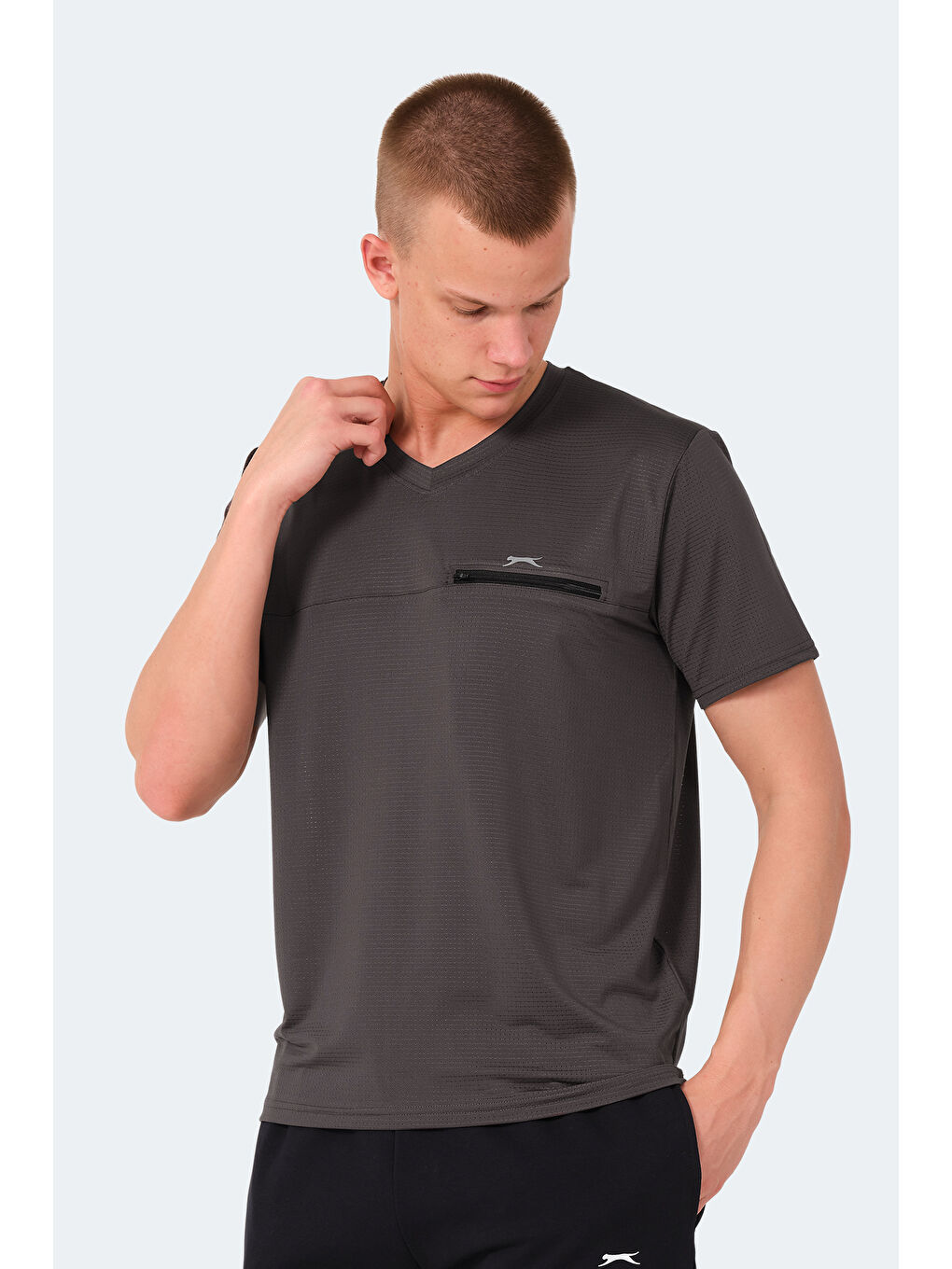 Erkek Tişört Koyu Gri-2