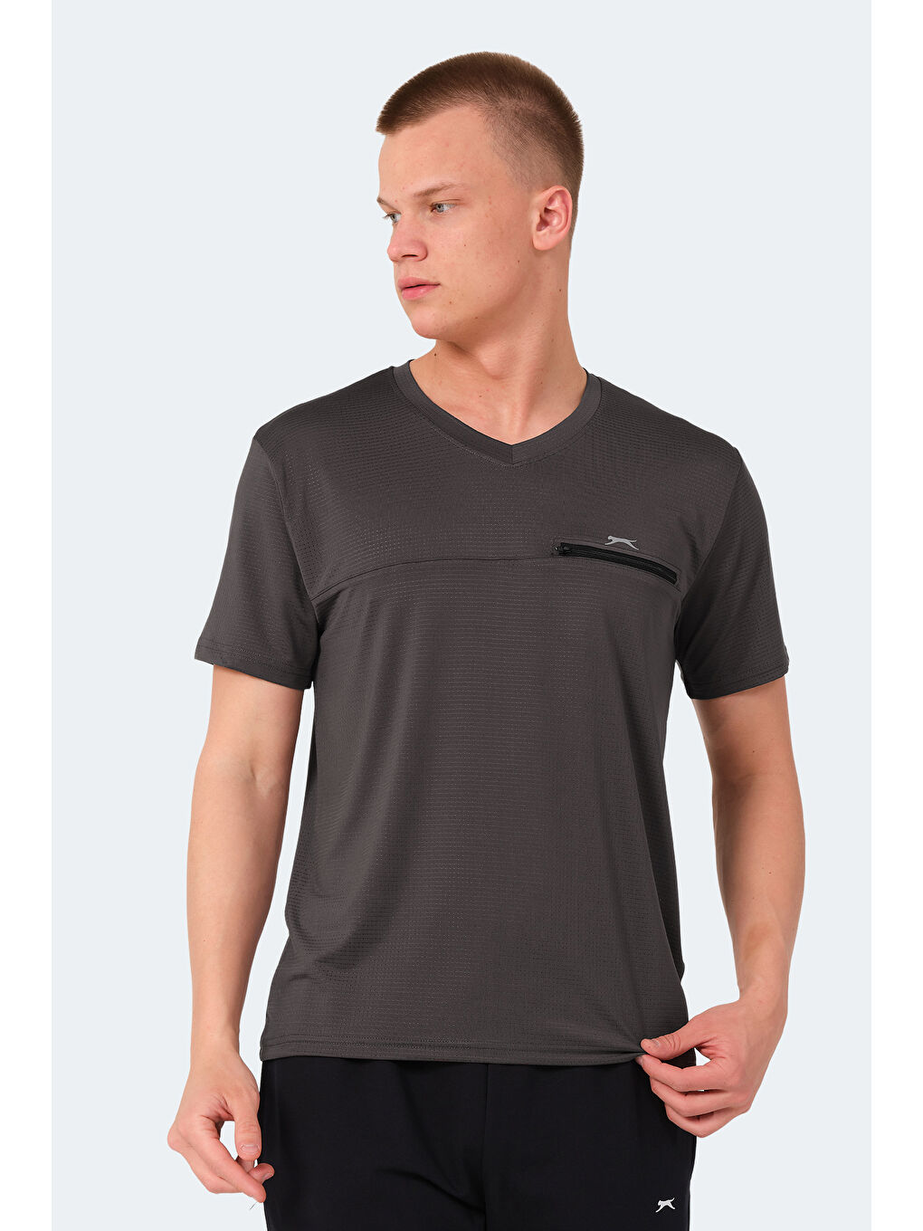 Erkek Tişört Koyu Gri-4