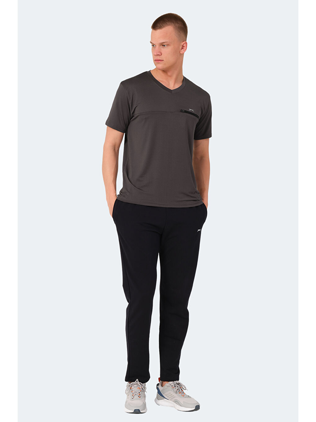 Erkek Tişört Koyu Gri-6