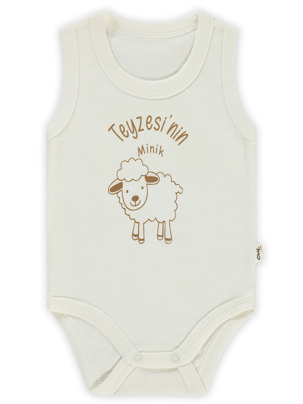 Baby Bebek Çıtçıtlı Badi 1-36 Ay Ekru