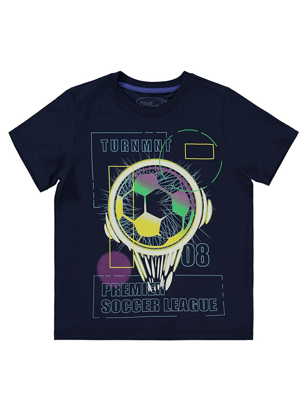 Boys Premier Top Baskılı 10-13 Yaş Tişört - Lacivert