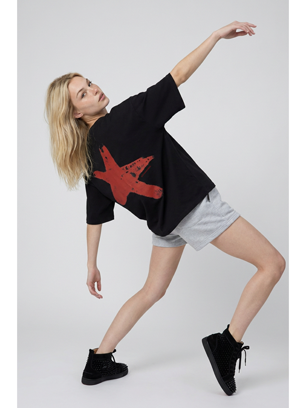 Boxy Star Siyah Premium T-Shirt-3