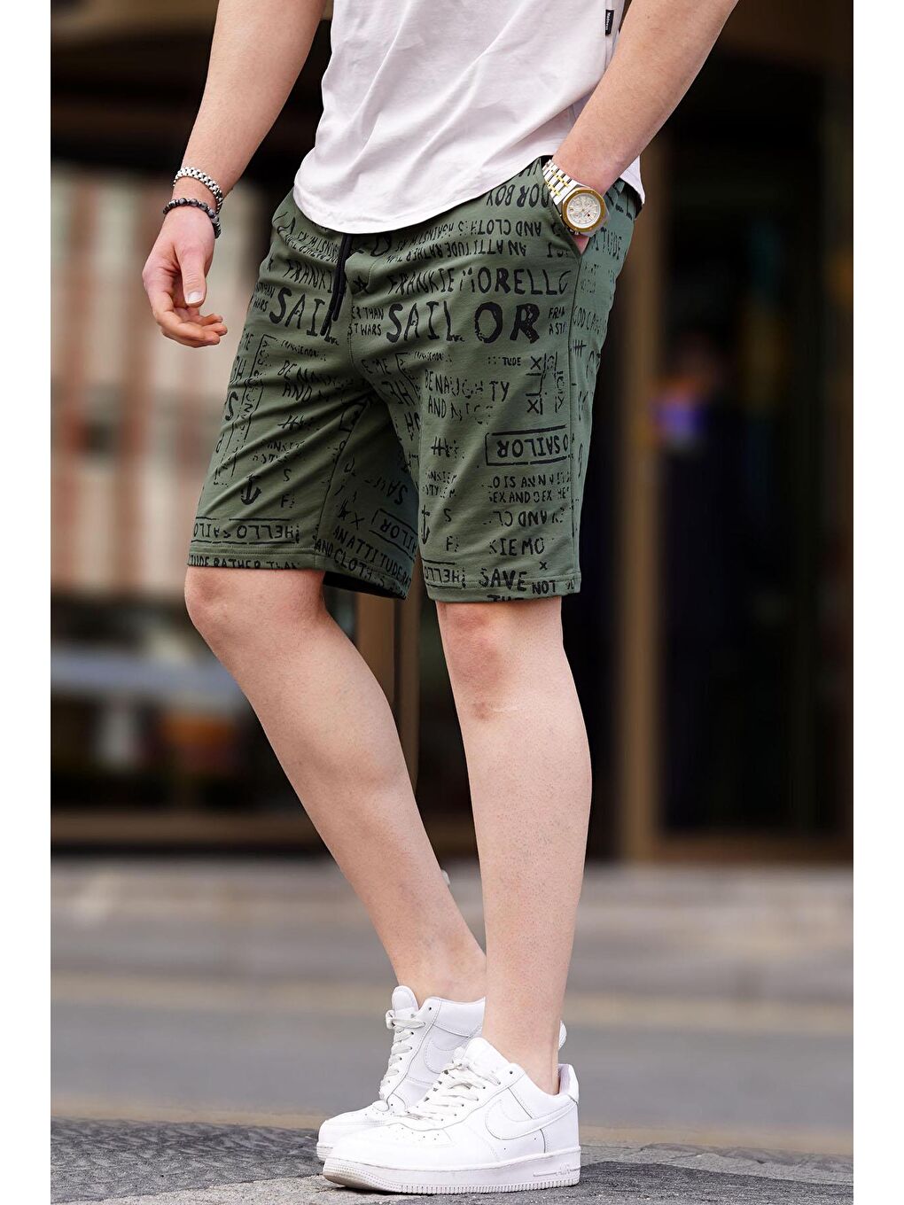 Pano Baskılı Haki Kapri 2408-1