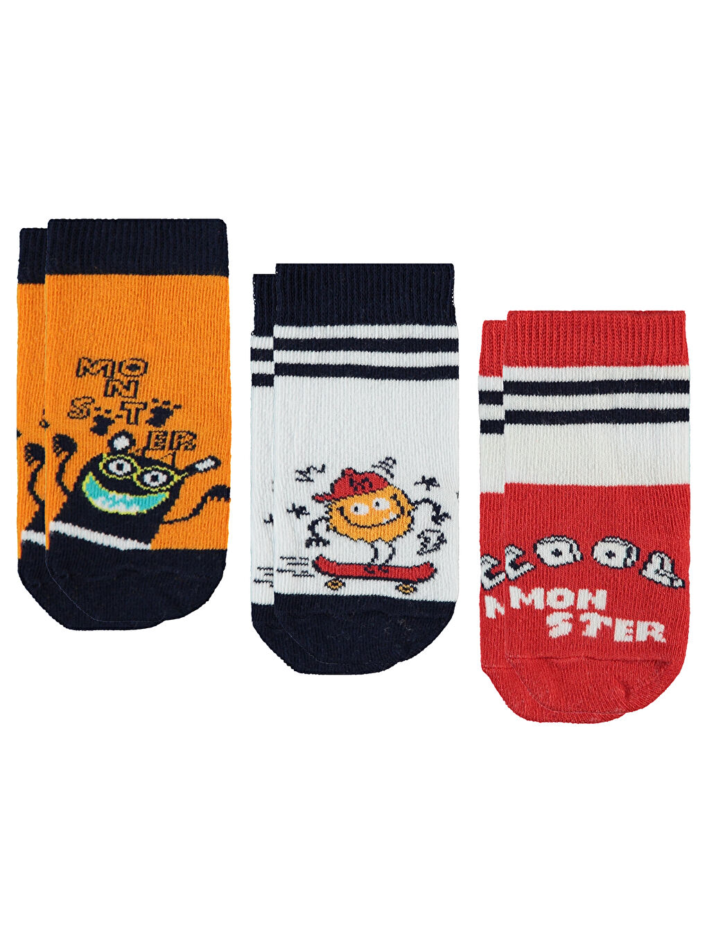 Baby Erkek Bebek 3'lü Çorap Set 6-18 Ay Lacivert