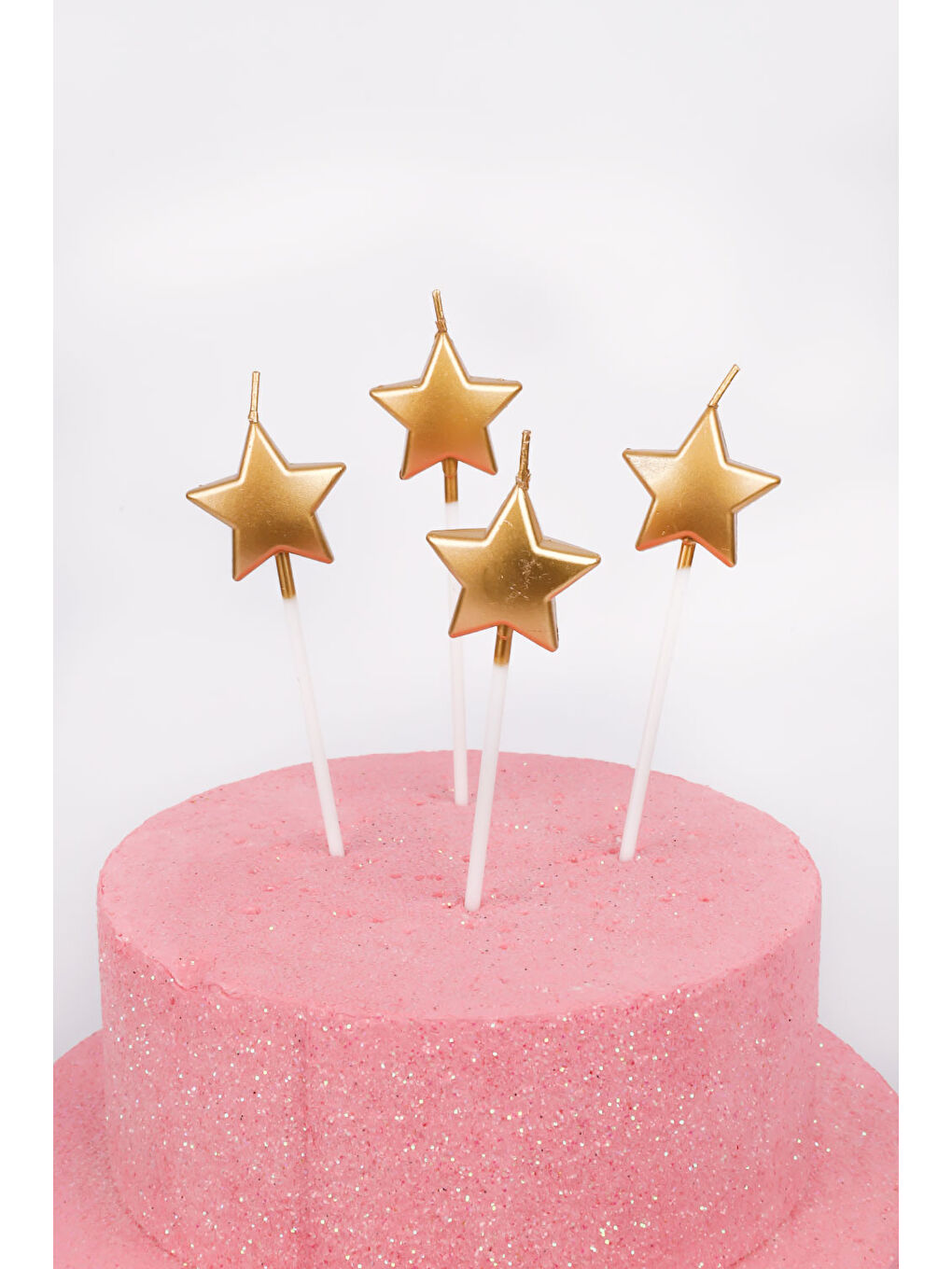 Gri Gümüş 4'lü Yıldız Mum